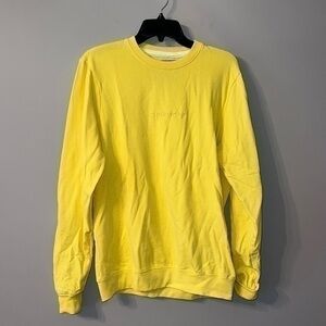 Yellow embroidered New York crewneck sweater size M
